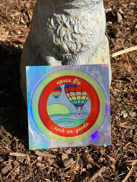 Bunny Approved Après Fly holographic sticker1