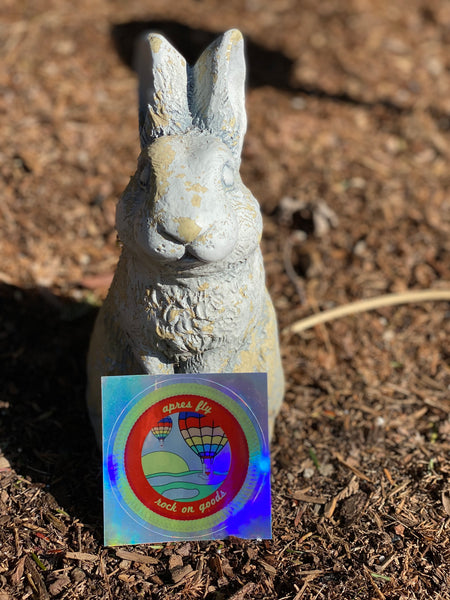 Bunny Approved Après Fly holographic sticker