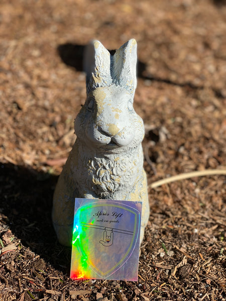 Bunny Approved Après Lift holographic sticker