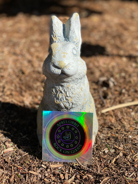 Bunny Approved Après Orbit holographic sticker