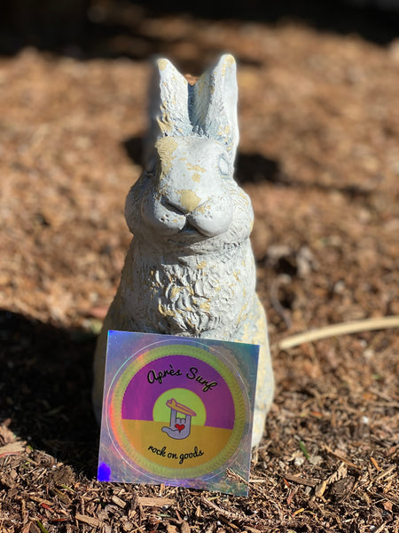 Bunny Approved Après Surf holographic sticker