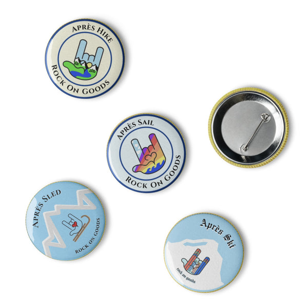 Exclusive Après Set of 5 Pin Buttons (A)