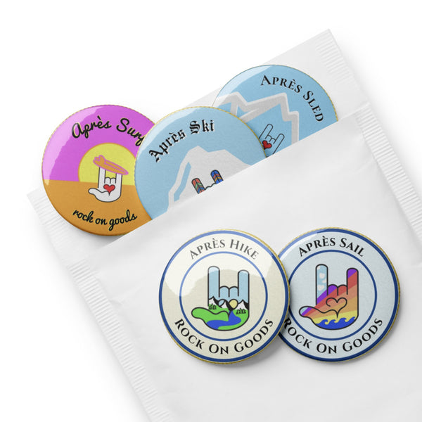 Exclusive Après Set of 5 Pin Buttons (A)