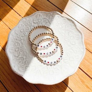 R❤️CK ❤️N Beaded Bracelet