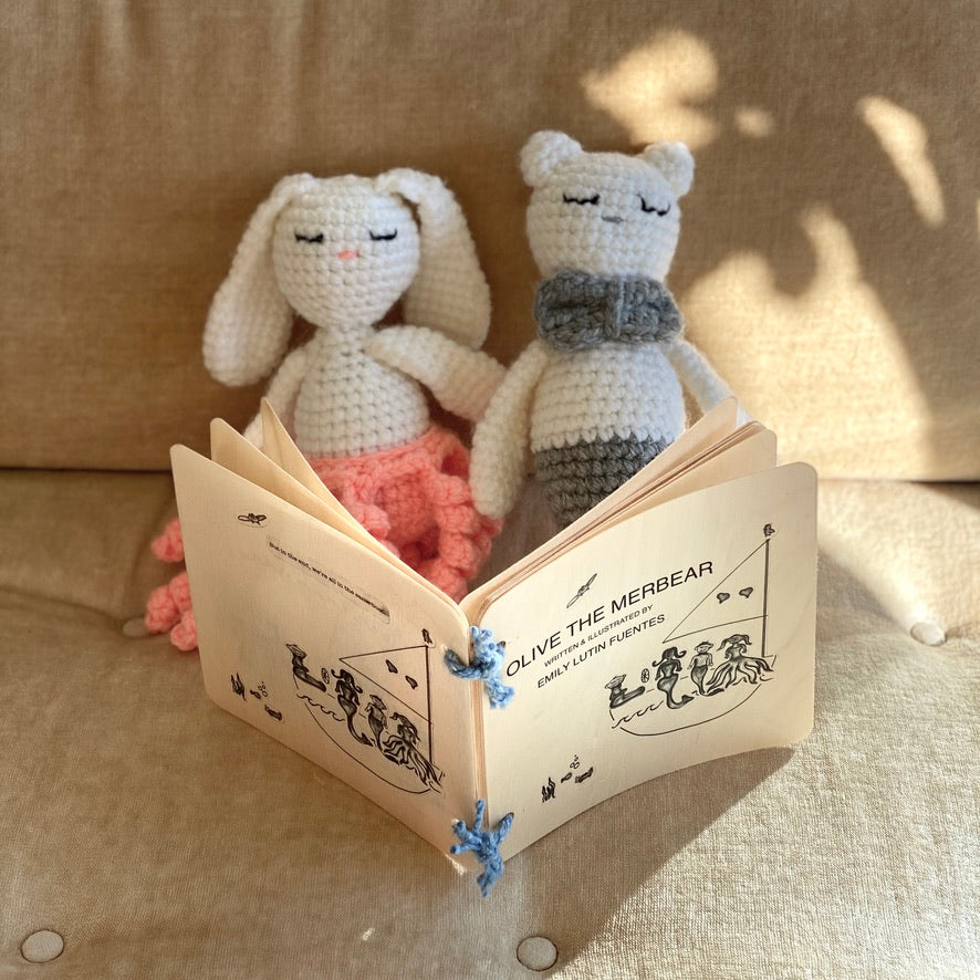 Olive the MerBear Handknit Character