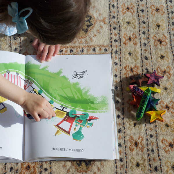 100% Recycled Eco-friendly crazy crayons new to a coloring book.