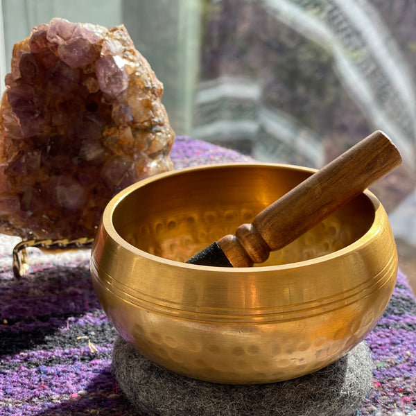 Hand-Hammered Brass Singing Bowl