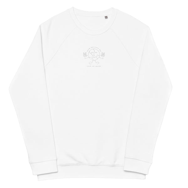 Unisex Earth Day Every Day Organic Raglan Sweatshirt